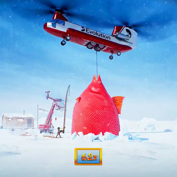 Mises et système de gains Ice Fishing Slot